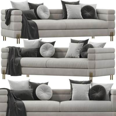 现代布艺多人沙发-77